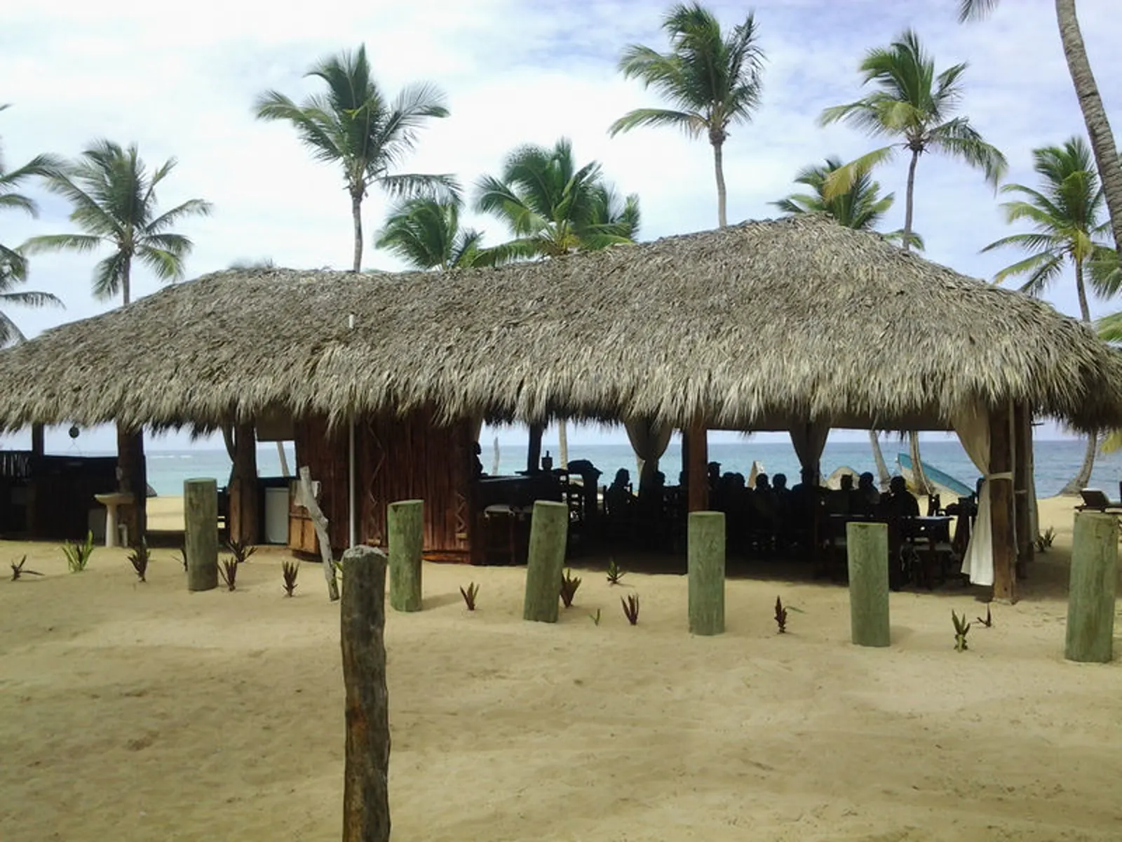 Uvero Alto beach and a beachfront restaurant
